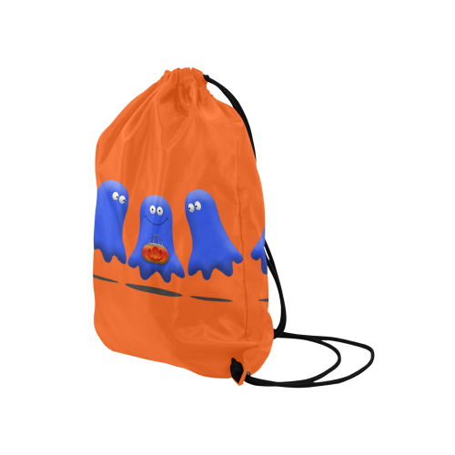 Halloween Boo Man Ghosts Medium Drawstring Bag Model 1604 (Twin Sides) 13.8"(W) * 18.1"(H)