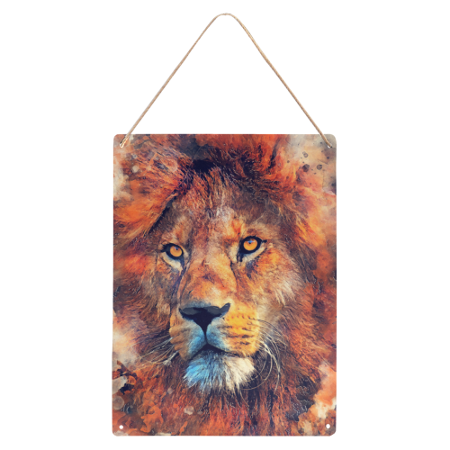 lion art #lion #animals #cat Metal Tin Sign 12"x16"