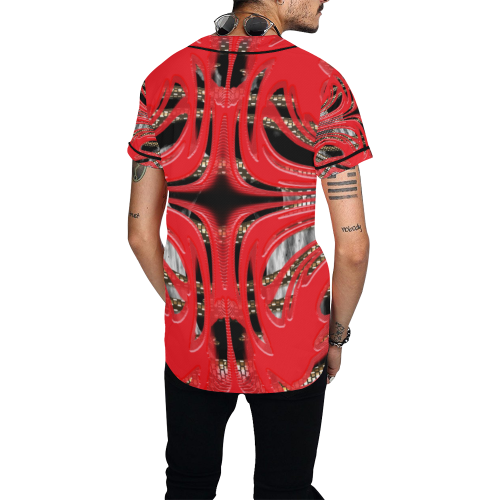 Red Hook Cage Crew All Over Print Baseball Jersey for Men (Model T50)