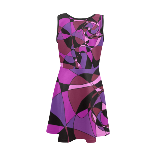 Abstract Design #6 Girls' Sleeveless Sundress (Model D56)