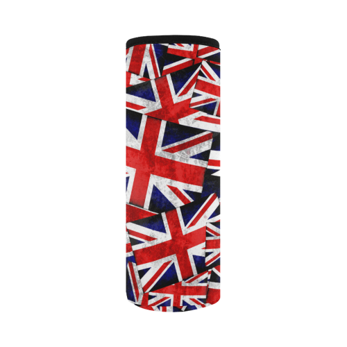 Union Jack British UK Flag Neoprene Water Bottle Pouch/Large