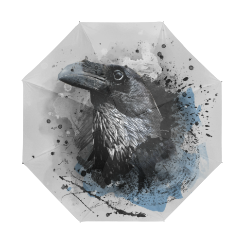 crow raven bird art #crow #raven Anti-UV Foldable Umbrella (U08)