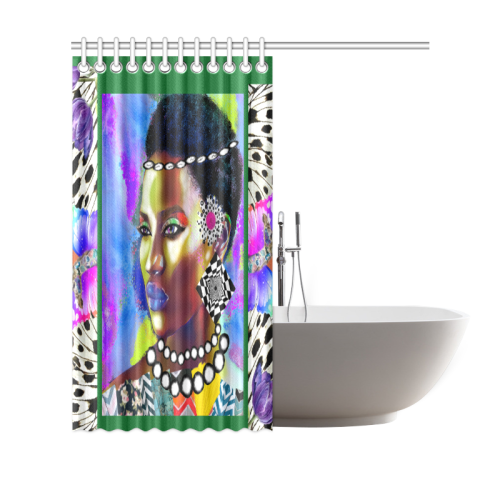 DIVERSE strong jaded Shower Curtain 69"x70"