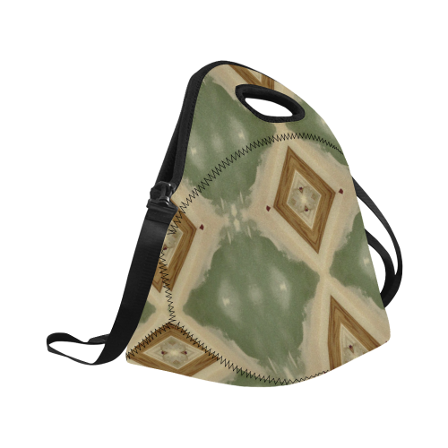 Geometric Camo Neoprene Lunch Bag/Large (Model 1669)