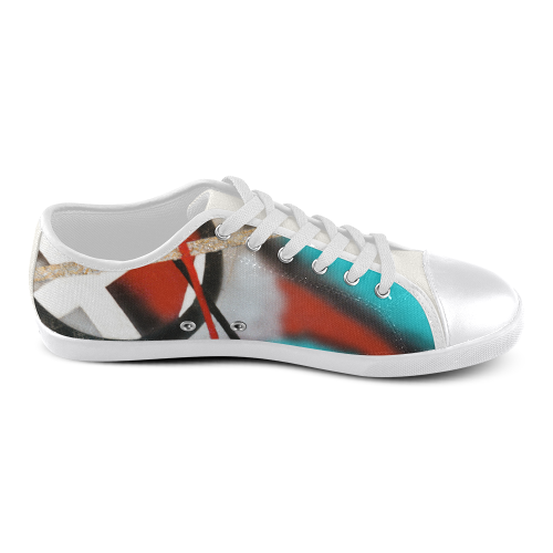 Geometry Canvas Shoes for Women/Large Size (Model 016)