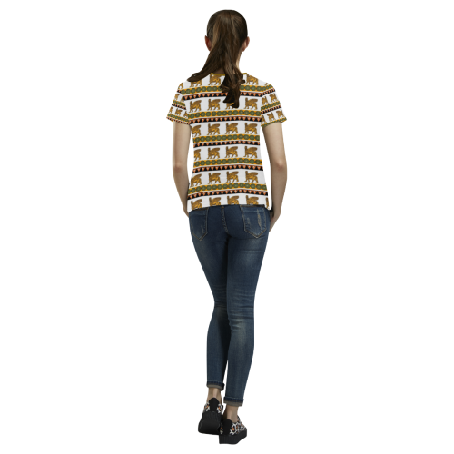 Lamassu Garden All Over Print T-shirt for Women/Large Size (USA Size) (Model T40)
