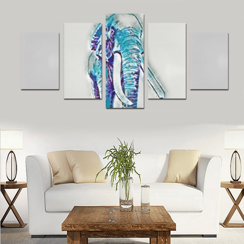 digitalart elephant Canvas Print Sets D (No Frame)