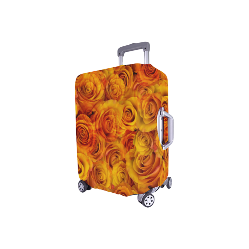 Grenadier Tangerine Roses Luggage Cover/Small 18"-21"