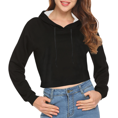 Just her fit All Over Print Crop Hoodie for Women (Model H22)