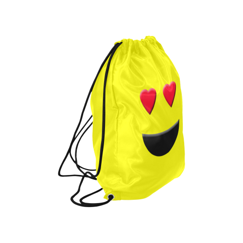Emoticon Heart Smiley Large Drawstring Bag Model 1604 (Twin Sides)  16.5"(W) * 19.3"(H)