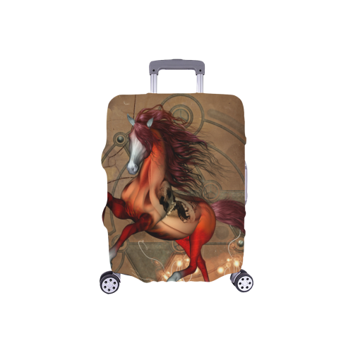 Wonderful horse with skull, red colors Luggage Cover/Small 18"-21"