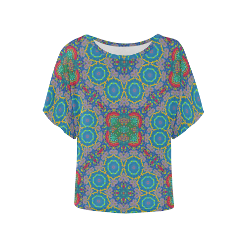 Oceanic Harmony by Sarah Walkerpnggg Women's Batwing-Sleeved Blouse T shirt (Model T44)