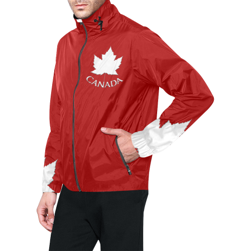 Canada Maple Leaf Windbreaker Jackets Unisex All Over Print Windbreaker (Model H23)