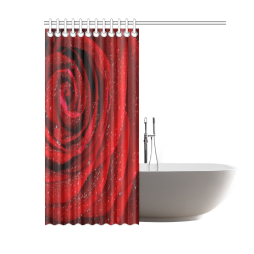 Red rosa Shower Curtain 60"x72"