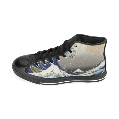 Wave High Top Canvas Shoes for Kid (Model 017)