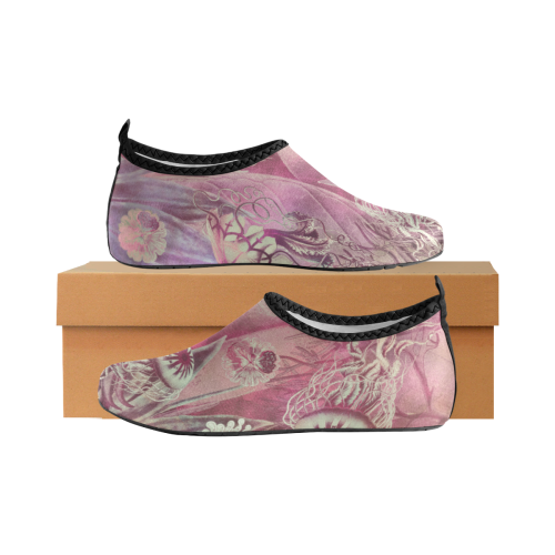 flowers #flowers #pattern Kids' Slip-On Water Shoes (Model 056)