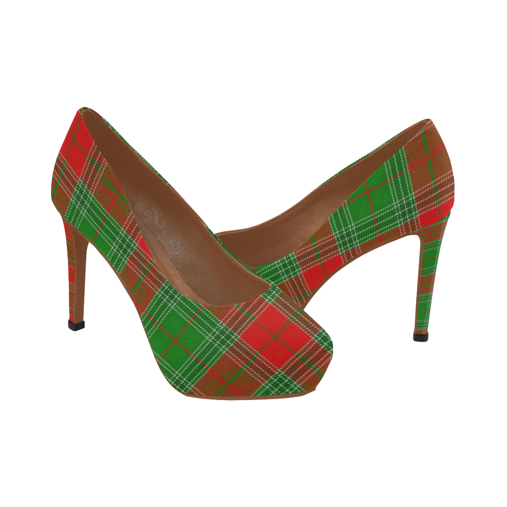 christmas plaid heels