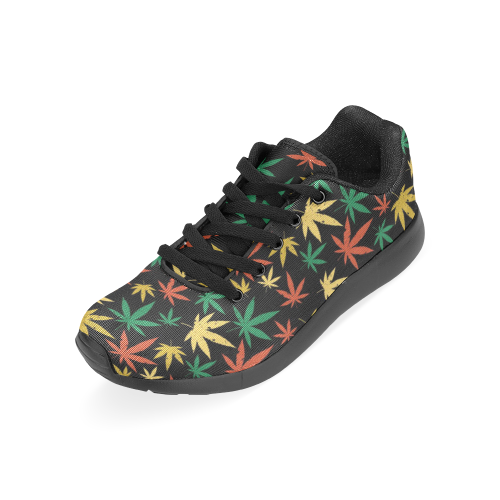 Cannabis Pattern Men’s Running Shoes (Model 020)