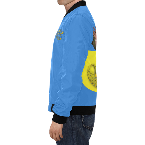 DJ W.I.Z blue Bomber Jacket All Over Print Bomber Jacket for Men/Large Size (Model H19)