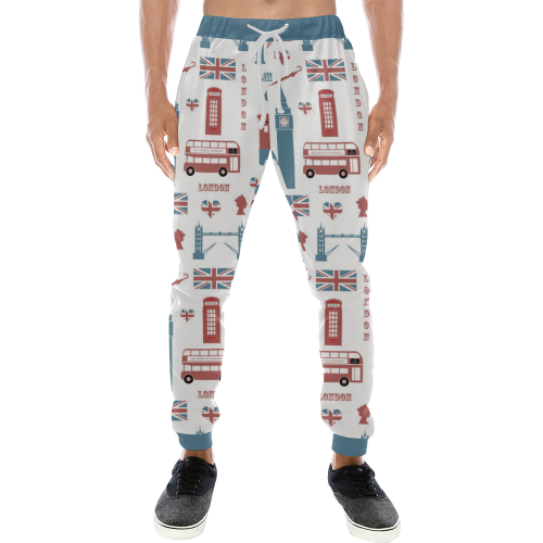 I love London Men's All Over Print Sweatpants (Model L11)