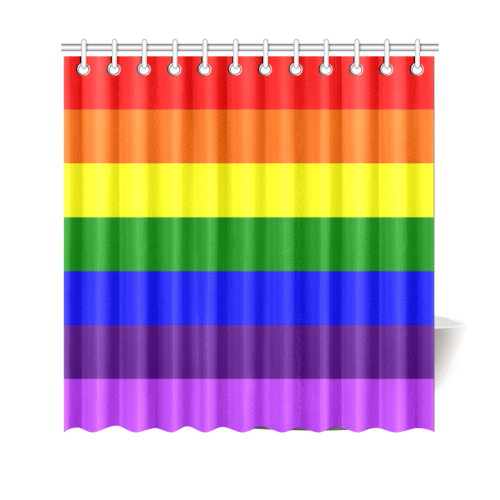 Rainbow Flag (Gay Pride - LGBTQIA+) Shower Curtain 69"x70"