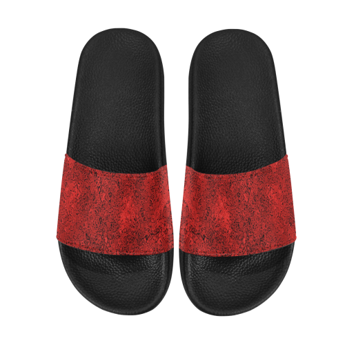 Bright Red Dream Women's Slide Sandals (Model 057)