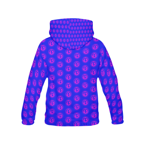 RG GLOW PATTERN PINK BLUE ALL OVER HOODIE All Over Print Hoodie for Men (USA Size) (Model H13)