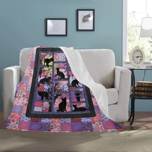 Cats in the Night Ultra-Soft Micro Fleece Blanket 50"x60"