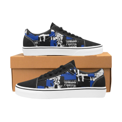 Modern Artistic Abstract Women's Low Top Skateboarding Shoes/Large (Model E001-2)