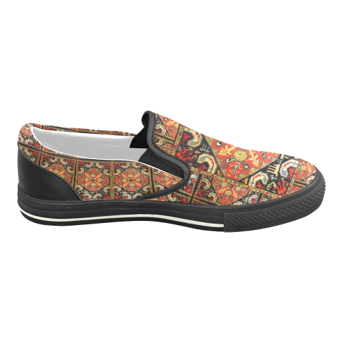 Armenian Folk Art Women's Slip-on Canvas Shoes/Large Size (Model 019)