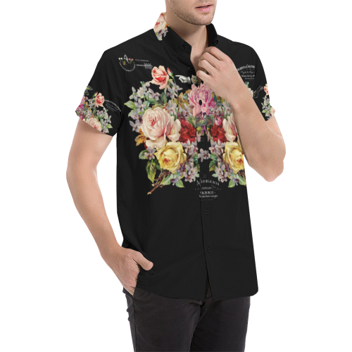 Nuit des Roses 2 Men's All Over Print Short Sleeve Shirt/Large Size (Model T53)