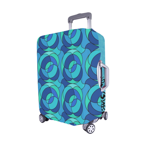 Retro Pattern 1973 C by JamColors Luggage Cover/Medium 22"-25"