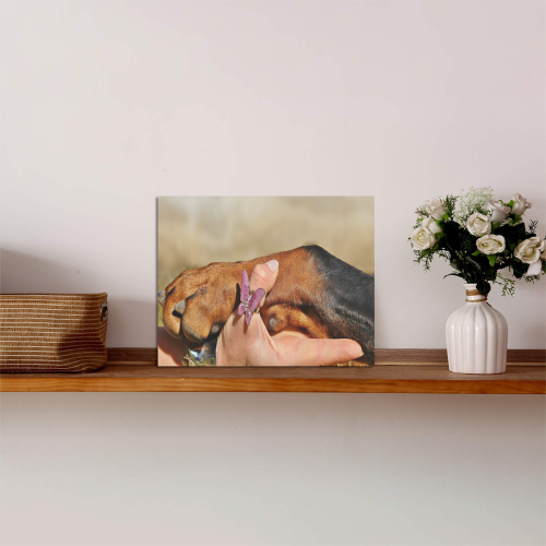 Dog Mans Best Friend Photo Panel for Tabletop Display 8"x6"