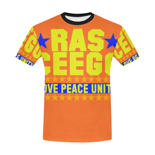 Ras CeeGo Thanksgiving All Over Print T-Shirt for Men/Large Size (USA Size) Model T40)
