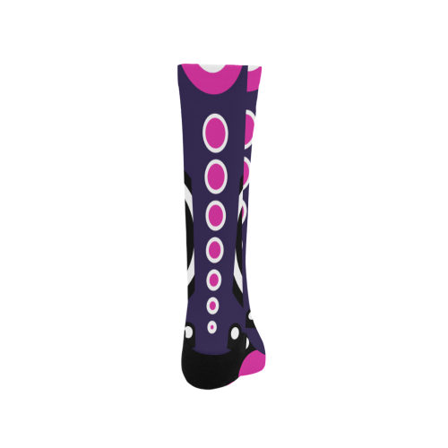 Pink Purple Tiki Tribal Men's Custom Socks