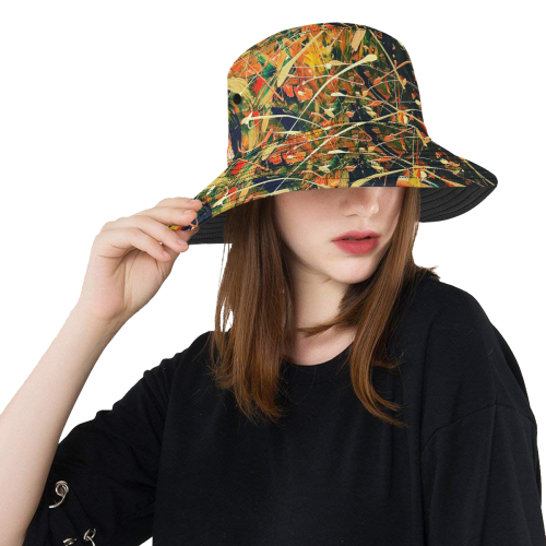 Gold All Over Print Bucket Hat