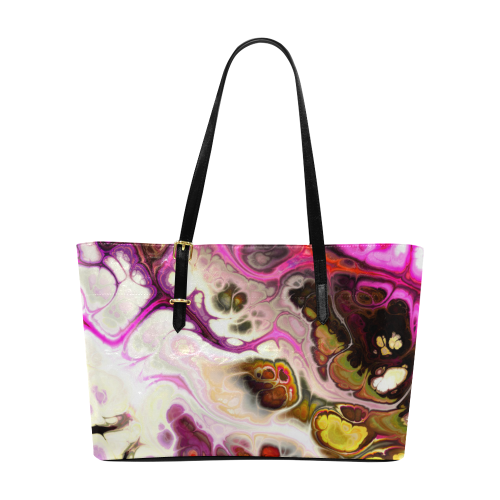 Colorful Marble Design Euramerican Tote Bag/Large (Model 1656)