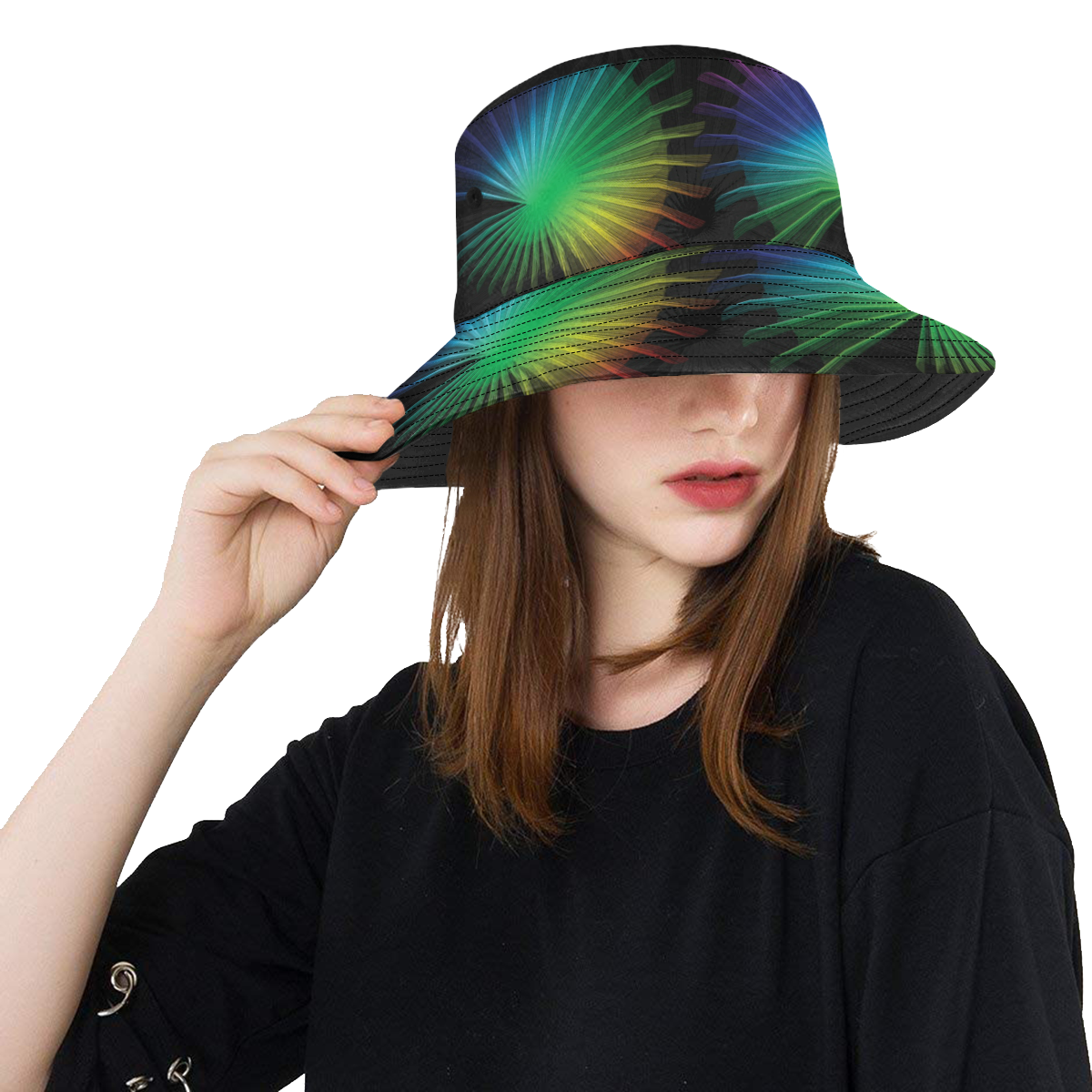 Rainbow Fan All Over Print Bucket Hat 