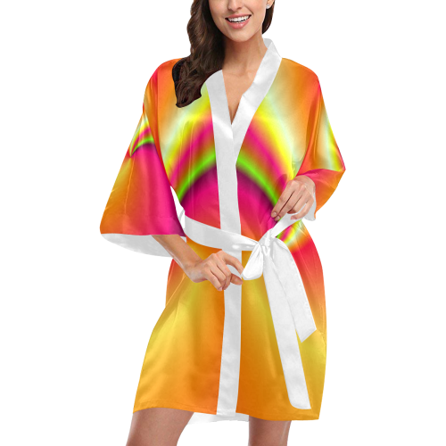 Draped In Rainbows Kimono Robe