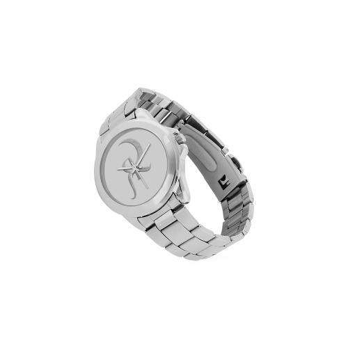 Red Queen Silver Symbol White Unisex Stainless Steel Watch(Model 103)