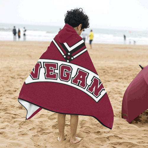 Vegan Cheerleader Kids' Hooded Bath Towels