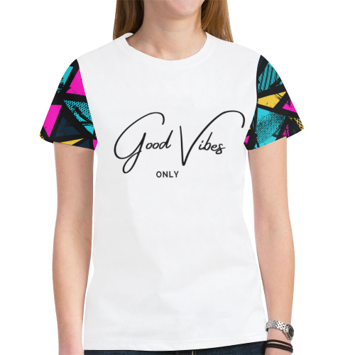 T shirt Ethnic 2 GV New All Over Print T-shirt for Women (Model T45)