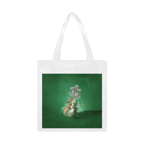 Violin with flowers Canvas Tote Bag/Small (Model 1700)
