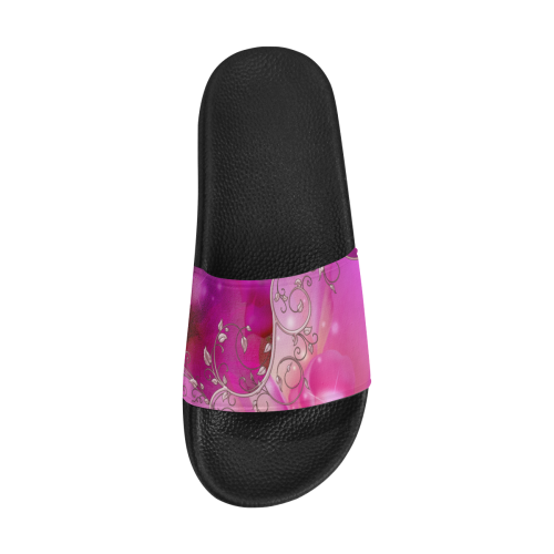 Wonderful floral design Women's Slide Sandals (Model 057)