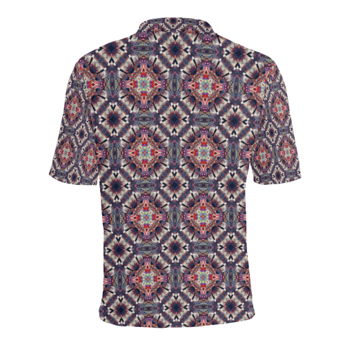abstracted stars 1c8b2 Men's All Over Print Polo Shirt (Model T55)