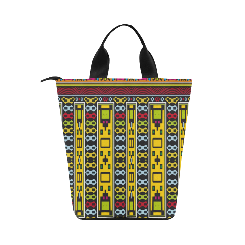 Shapes rows Nylon Lunch Tote Bag (Model 1670)