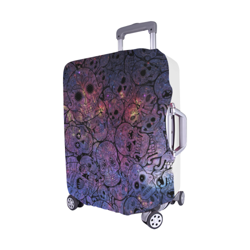 Cosmic Sugar Skulls Luggage Cover/Medium 22"-25"