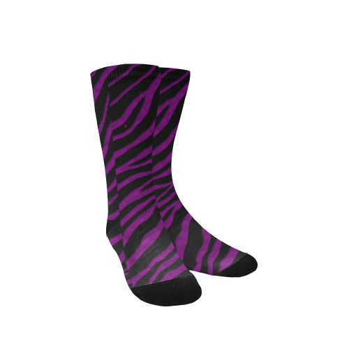 Ripped SpaceTime Stripes - Purple Women's Custom Socks