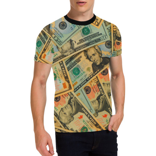 US DOLLARS 2 Men's All Over Print T-Shirt with Chest Pocket (Model T56)