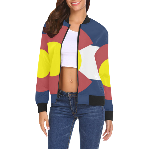 COLORADO All Over Print Bomber Jacket for Women (Model H19)